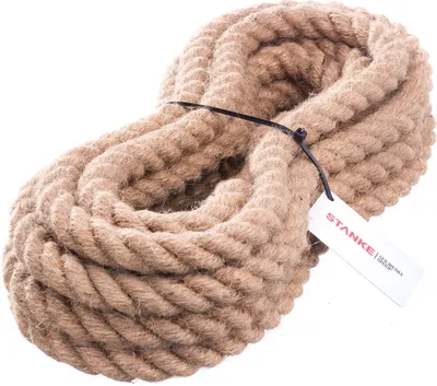 Produktbild von Seilwerk STANKE Juteseil Naturfasern gedreht Tauwerk Hanf Jute Tau Seil Tauziehen Absperrseil Handlauf 40mm 30m