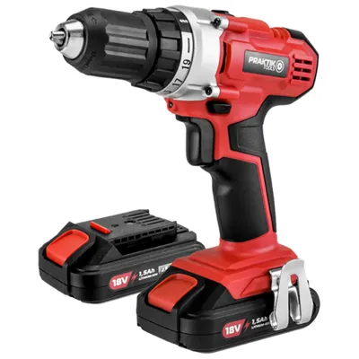 Produktbild von PRAKTIK Akku-Bohrmaschine PTQ018 mit 2 Akkus Flexpower 18V Bohren Schrauben