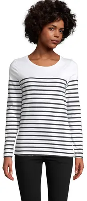 Immagine prodotto di SOLS - Maglietta "Matelot" da donna a maniche lunghe LT1594 (M) (bianca)