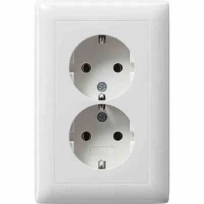 Produktbild von GIRA Steckdose 2f rws glz Standard 55 UP IP20 VP