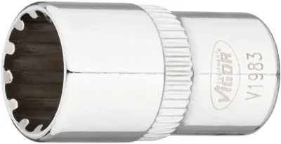 Produktbild von Vigor V1983, Buchse, 1/4", Metrisch, 1 Kopf/Köpfe, 10 mm, 25 mm