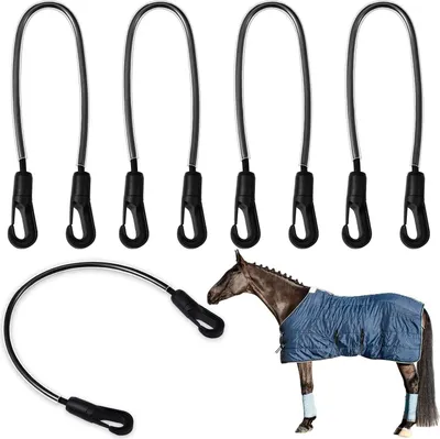 Immagine prodotto di INF Cinghie Elastiche per Coda Cavallo - Ricambio con Doppi Clip, Set da 4