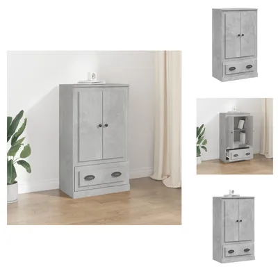 Obrázok produktu pre vidaXL Highboard concrete grey 60x35,5x103,5 cm materiál na báze dreva - Príborníky