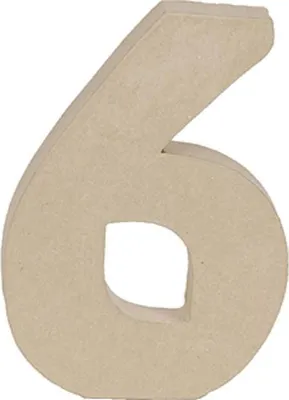 Immagine prodotto di Décopatch, cartapesta, numero 6 Kraft 20 cm