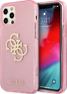 Obrázek produktu pro Guess Glitter 4G Big Logo - Kryt na iPhone 12 Pro Max (růžová)