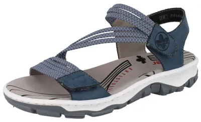 Produktbild von RIEKER Damen Trekkingsandale blau Textil/Kunstleder - Größe: 41