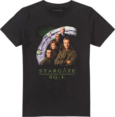 Immagine prodotto di Stargate SG-1 - Maglietta "Cast Stacked" per uomo/donna Unisex TV21770 (XXL) (Nero)