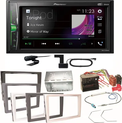 Produktbild von Pioneer DMH-A3300DAB DAB+ USB Einbauset für Opel Astra H Corsa D Zafira B Antara