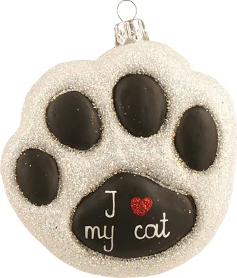 Produktbild von Christbaumschmuck Figuren Tiere , Auswahl:Katzenpfote 6.5cm