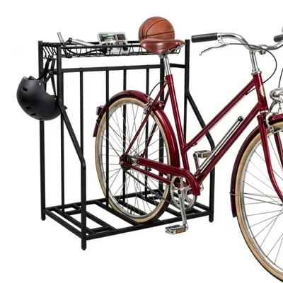 Fahrradständer für 3 Fahrräder, verstellbar, schwarz
