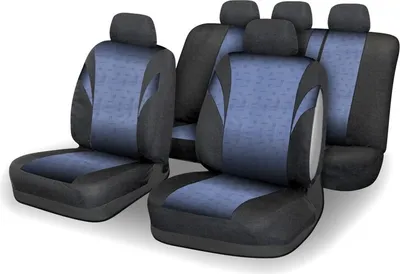 Immagine prodotto di Compass 31678 - Set di coprisedili 9 pezzi POLY blu AIRBAG