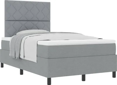 Obrázek produktu pro Postel s boxspringem s matrací Světle šedá 120 x 200 cm textil