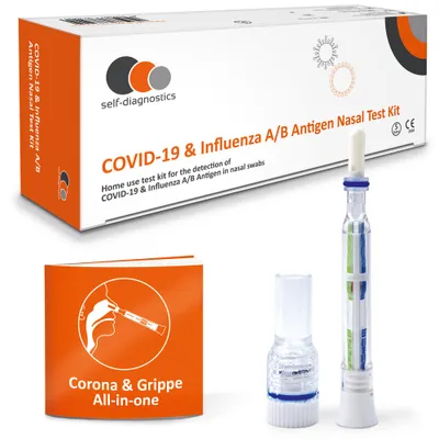 Produktbild von self-diagnostics COVID19 & Influenza A/B Antigen Test - 5er Pack im innovativen Pen Format - Device ID: 3106