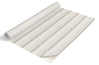 Imagen del producto de Película adhesiva para muebles - Película autoadhesiva de 65x130 cm - Película para muebles, ideal para armarios - Película para muebles, especialmente para la cocina - Resistente al agua - Lavable - Autoadhesiva - Sin burbujas de aire - Líneas color crema