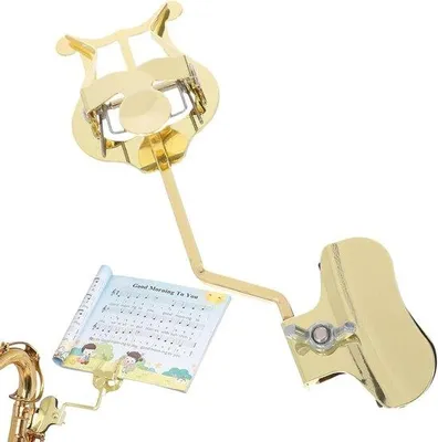 Productafbeelding van Trompet Trombone Clip - Muziekblad Houder - Muziek Uitvoeren - Windbestendig Ontwerp - 178 cm - Zwart