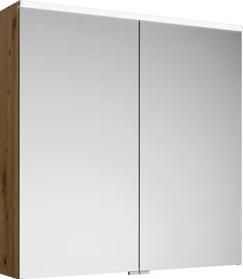 Image de Armoire de toilette burgbad Eqio avec applique LED et éclairage du plan de toilette, 2 portes, 800x800x170mm, SPGT080F5662