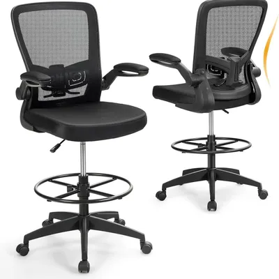 Immagine prodotto di Sedia da ufficio - Sedia per ufficio - Sedia ergonomica - Sedia girevole - Sedia da lavoro - Altezza regolabile: 55-75 cm