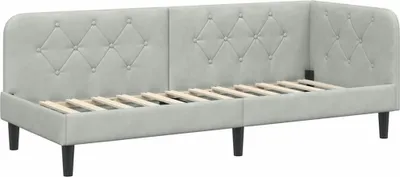 Immagine prodotto di vidaXL Letto angolare grigio chiaro 80 x 200 cm Velluto