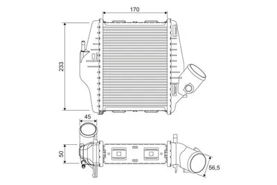 Produktbild von VALEO 818543 Ladeluftkühler LLK für SMART FORTWO Coupe (451) Turbo Intercooler