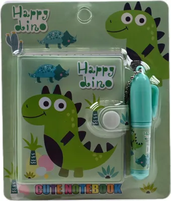 Produktbild von Dinosaurier Mini Notizbuch mit Stift A8 Notizheft Kinder Dino Geschenk Schulanfang