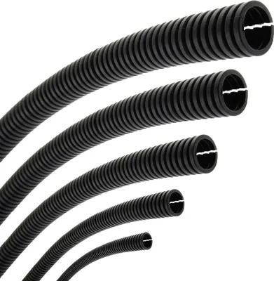 Immagine prodotto di Tubo flessibile, diametro interno 14,3 mm, scanalato, lunghezza 5 metri, colore nero