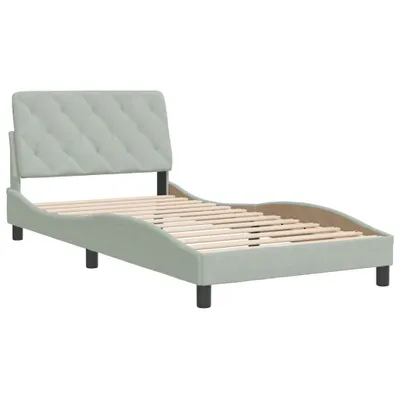 Immagine prodotto di Giroletto senza Materasso Grigio Chiaro 100x200 cm Velluto