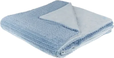 Zdjęcie produktu dla BELIANI Koc biały poliester 200 x 220 cm miękki futrzasty narzuta na łóżko dekoracyjna