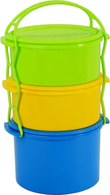 Obrázek produktu pro Jídlonosič plast 2x1,5L + 1x2L KOMBI barevný