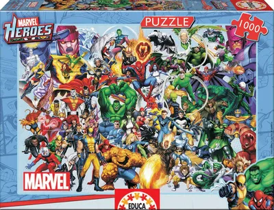 Image de Puzzle Marvel 1000 pièces - EDUCA - Collage de héros - Dessins animés et bandes dessinées