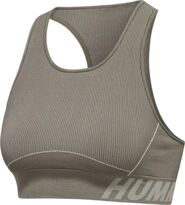 Produktbild von hummel hmlTE CHRISTEL Seamless Sport-Top Damen chateau gray/driftwood melange XS