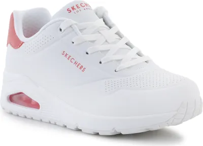 Productafbeelding van Skechers dames lage sneaker UNO POP BACK, wit, kunstleer. Maat: 391/2