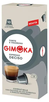Zdjęcie produktu dla Gimoka CUPCNGIDEC10AS, Kapsułka kawy, Espresso, Nespresso, 55 g, 10 szt.