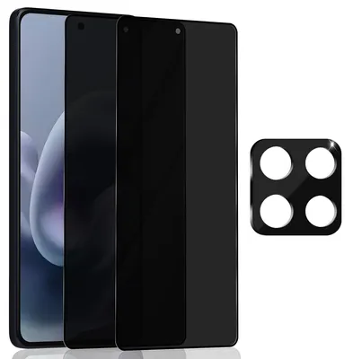Produktbild von 2-Pack Motorola Moto G86 Privacy Displayschutzfolie & 1-Pack Kameraschutz - Gehärtetes Glas 9H - Super Qualität 3D