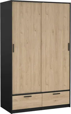 Immagine prodotto di Dmora Guardaroba 2 Ante Kammuri 60.25x200.4h cm Nero, Appendiabiti 2 Ante