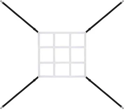 Produktbild von Zielnetz für Baseball und Softball - Verstellbare Schlagzonen - 58x55 cm - Weiß