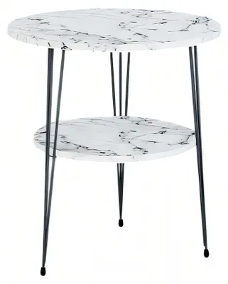 Immagine prodotto di Tavolino in metallo bianco in stile moderno ed elegante