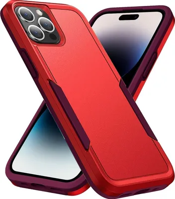 Produktbild von Mobigear Heavy Armor iPhone 14 Pro Hülle Hardcase Backcover Stoßfest - Rot