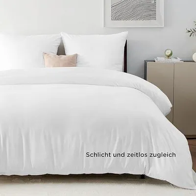 Produktbild von Famanu Bettwäsche Set - Weiches Mikrofaser Bettbezug 155 x 220 cm mit 80 x 80 cm Kissenbezug