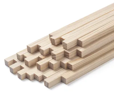 Obrázok produktu pre Drevené dosky na modelovanie, 30 kusov, štvorcové drevené tyče, 8 x 8 x 300 mm