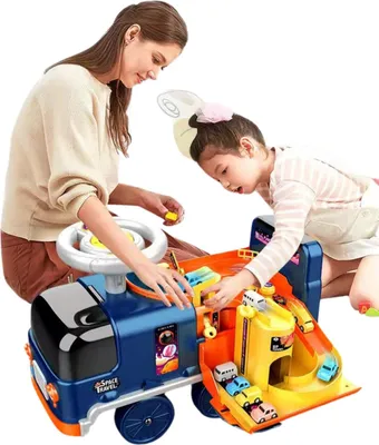 Produktbild von Auto Raumfahrzeug 2in1 Aufsitzfahrzeug 4 Autos Autospur Geräusche Lichter