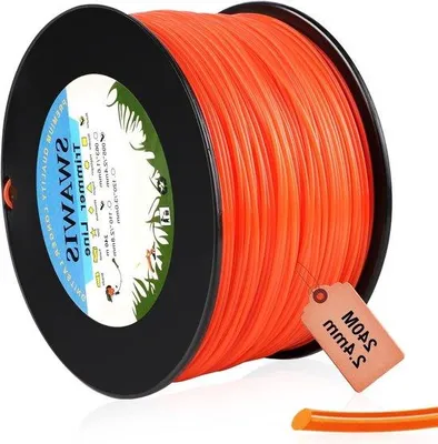 Produktbild von Famanu Trimmerdraht 2,4 mm/240 m - Ersatz-Nylondraht für Grastrimmer - Orange-Rot