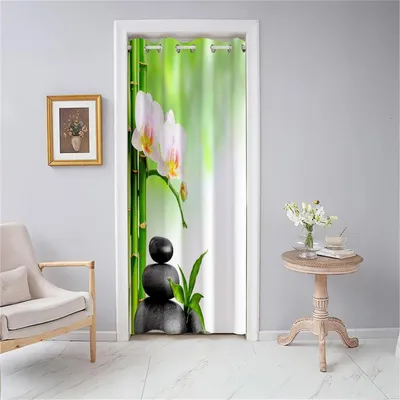 Immagine prodotto di Tenda per porta, oscurante, con occhielli, verde, 180x200 cm, divisorio per ambienti