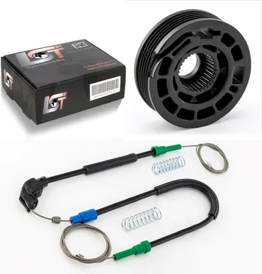 Produktbild von Fensterheber Reparatursatz Set Seilzug Rolle VR für MITSUBISHI CARISMA 2 ab 1999