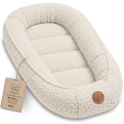 Produktbild von Baby Nest Neugeborene Nestchen tragbar Kuschelnest 90x50 cm Cremefarben