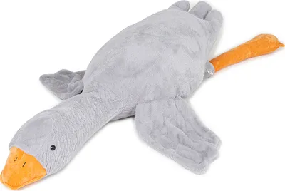 Produktbild von Deluxe übergroßes Gänse-Plüschtier - 190 cm – Weicher, umarmbarer Begleiter in Weiß und Grau