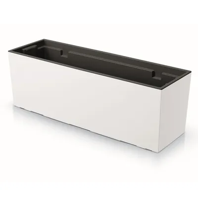 Obrázek produktu pro Květináč na okenní parapet bílá Hladký 58 x 18 x 19,5 cm s Vložkou