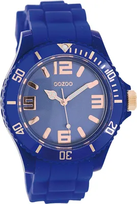 Produktbild von Oozoo Armbanduhr blau Silikon Timepieces Damen Analog-Quarzuhr UOC5049A