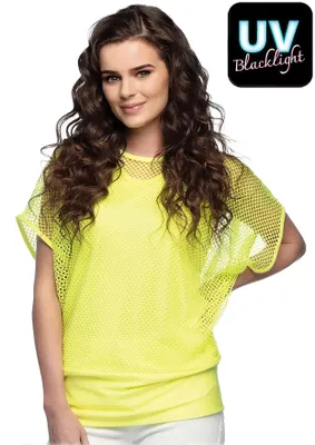 Image de Kurzarm Netzhemd neon-gelb