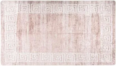 Produktbild von Waschbarer beiger Teppich 190x300 cm – weicher Samtteppich mit rutschfester Rückseite für Wohn- und Schlafzimmer, pflegeleichter Kurzflorteppich zur Geräuschreduzierung