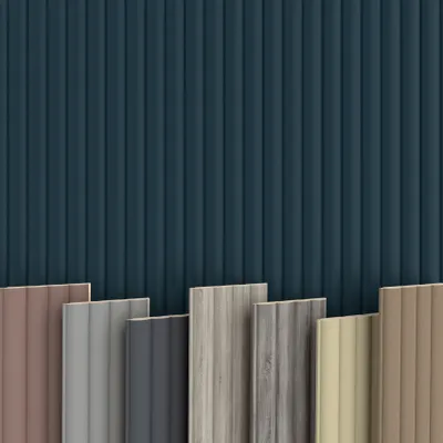 Produktbild von WAVE Lamellen 2,75m HEXIM - MDF Holz Lamellenwand Wandpaneele Lamellenverkleidung Wandverkleidung Lamellenpaneele Holzpaneele Natur (1 Paneel, Wave De Luxe Ocean)